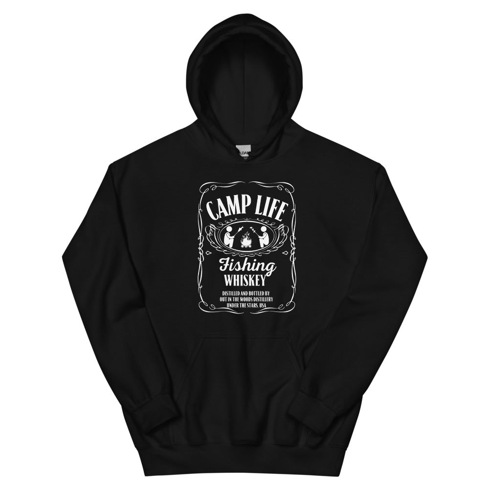 Jack Daniels Inspired Camping Hoodie-Fishing Whiskey