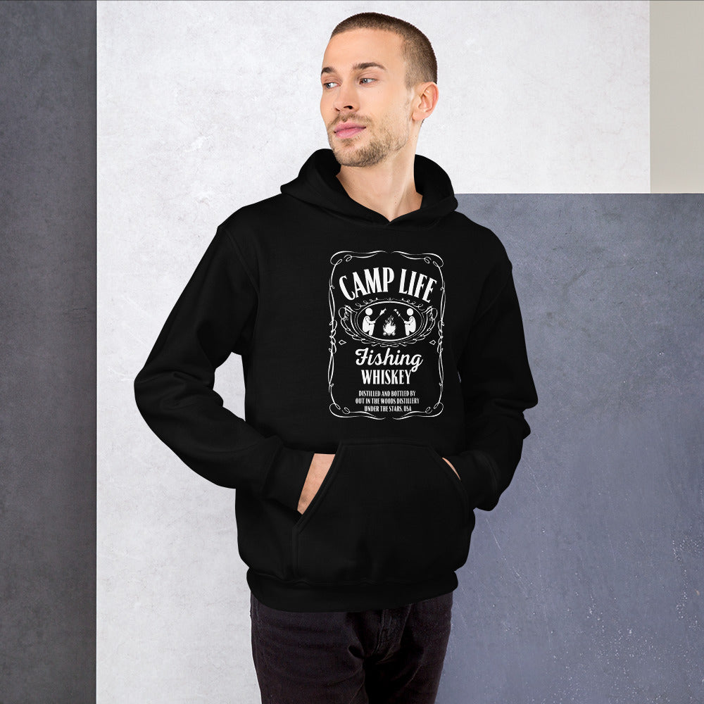 Jack Daniels Inspired Camping Hoodie-Fishing Whiskey